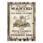 Wanted Style BBQ Invitations