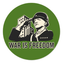War is Freedom Round Stickers