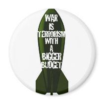 War Is Stupid Fridge Magnet