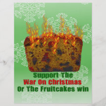 War On Fruitcakes Personalised Flyer