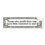 war profiteers bumper stickers