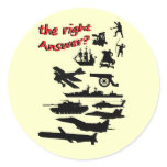 War - The Right Answer? Sticker