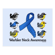 Warbler Neck Awareness Postcard