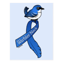 Warbler Neck Ribbon Cerulean Post Cards