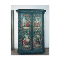Wardrobe decorated with scenes of the four post cards