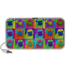 Warhol inspired Pug Doodle Mini Speakers