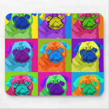 Warhol inspired Pug Mousepad