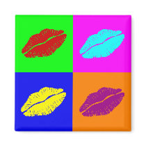 'Warhol lips'  magnet