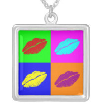 'Warhol lips'  necklace