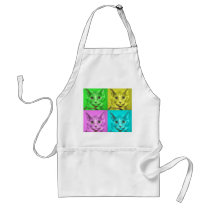 Warhol-style Cat Poster Apron