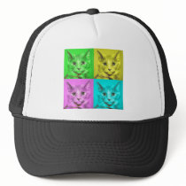 Warhol-style Cat Poster Cap