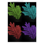 warholesque leaf greeting card