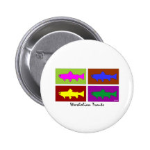 Warholian Trouts Pinback Button