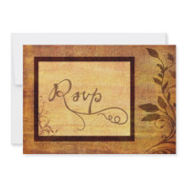Warm Autumn Romance Affordable Wedding RSVP Announcement