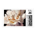 Warm Glow on Dark Peony Wedding Postage postage