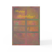 Warm Glow Orange Abstract Birthday Card
