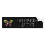 Warm Shades Rainbow Wings Butterfly Bumper Sticker