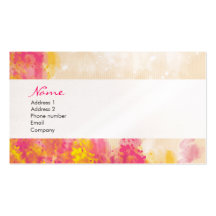 Warm Watercolor Business Card