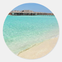 Warm Welcoming. Maldives Round Stickers