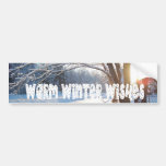 WARM WINTER WISHES Customisable Design Bumper Sticker