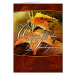 Warm Wishes Fall Sunset Thanksgiving Card