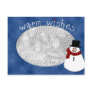 Warm Wishes Snowman Photo Template Post Card