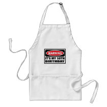Warning 50th Birthday Aprons