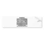 Warning! Approaching Object Magnetic Personality Bumper Sticker