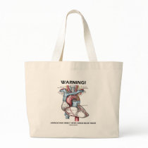 Warning! Approaching Object With Huge Heart Inside Tote Bag