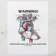Warning! Approaching Object With Huge Heart Inside Custom Flyer