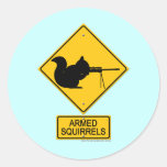Warning Armed Squirrels Sticker