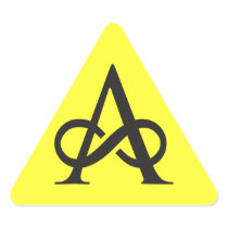 Warning! Atheist! Triangle Sticker