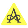 Warning! Atheist! Triangle Sticker