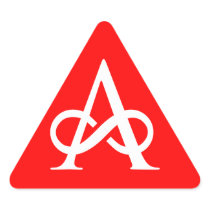 Warning! Atheist! Triangle Stickers