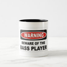 Warning Bass Player Mug