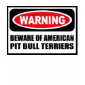 Warning BEWARE OF AMERICAN PIT BULL TERRIERS Women t-shirts