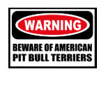 Warning BEWARE OF AMERICAN PIT BULL TERRIERS Women t-shirts