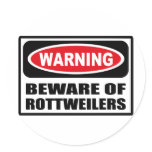 Warning BEWARE OF ROTTWEILERS Sticker