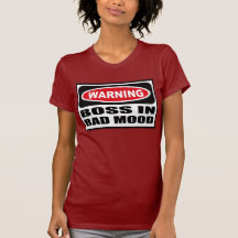 Warning BOSS IN BAD MOOD Women's Dark T-Shirt