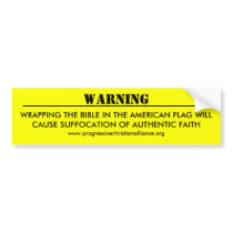 "Warning" Bumper Sticker