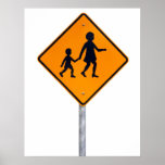 Warning Children Crossing - Australian Road Sign Posters
