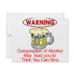 Warning: Consumption Of Alcohol Personalized Invitations