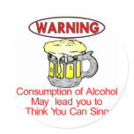 Warning: Consumption Of Alcohol Stickers