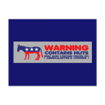 WARNING-contains nuts anti liberal postcards