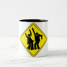 WARNING DANCERS CROSSING MUGS