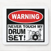 WARNING - DRUMS MOUSE MATS