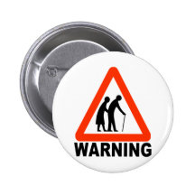 Warning - Elderly Crossing Pin
