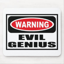 Warning EVIL GENIUS Mousepad