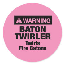 Warning Fire Batons Sticker