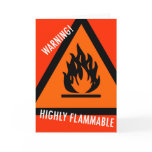 Warning: Flammable card